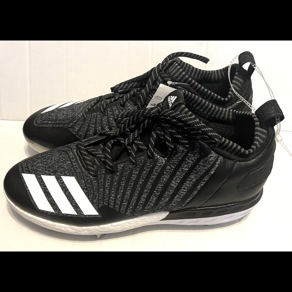 ADIDAS ICON 3 Metal Baseball Cleats DB1793 Grey Black/White Size 13 NEW